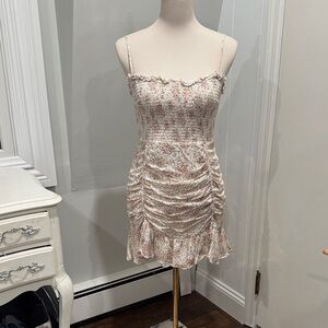 Sunday’s SOHO Floral Ruched Spaghetti Strap Dress. Size Small